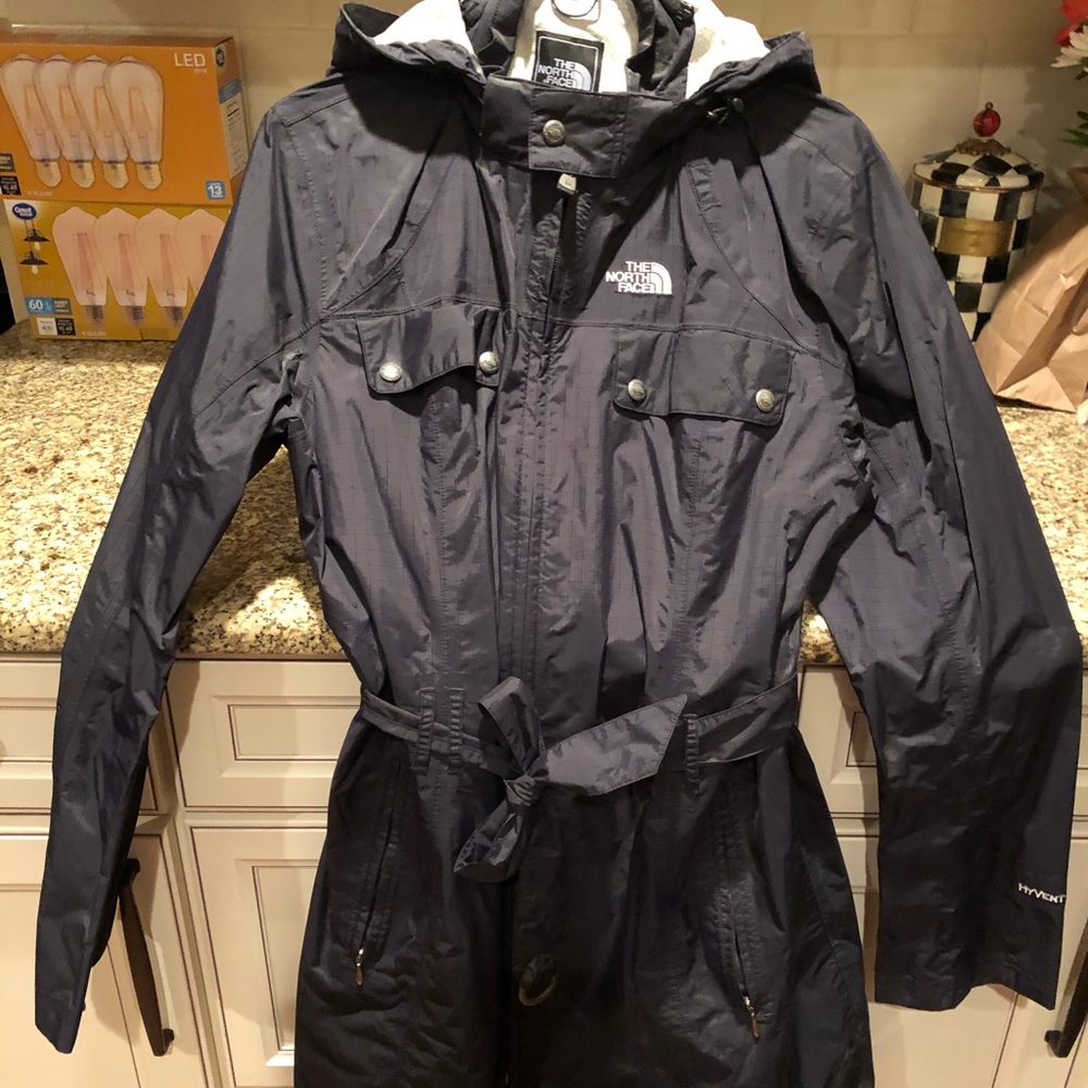 Woman north face rain coat